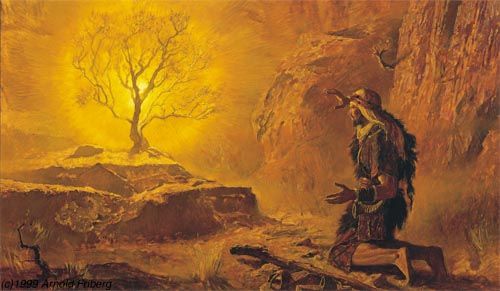 "Moses and the Burning Bush" Arnold Friberg