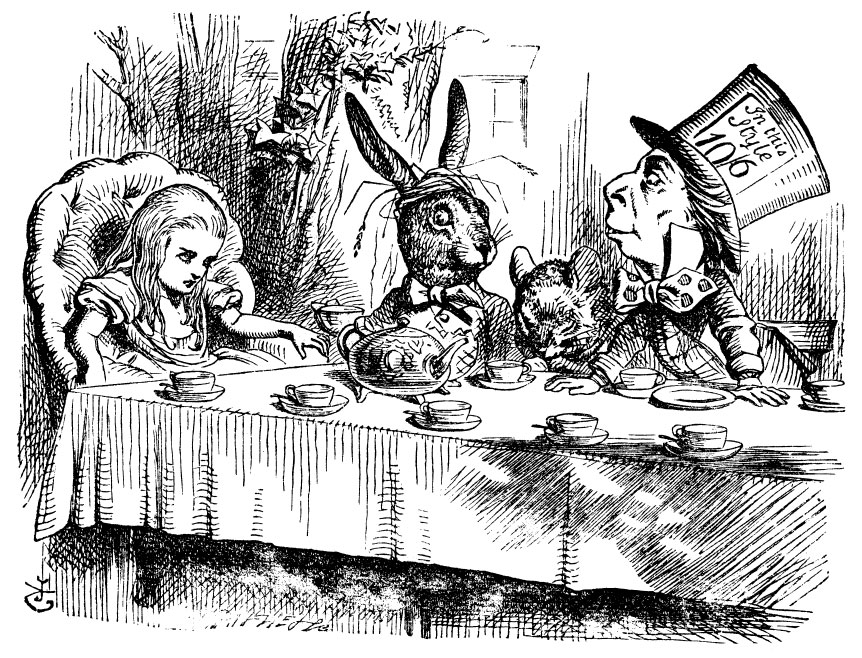 "Alice with the March Hare, Hatter and Dormouse at the Mad Tea Party" John Tenniel