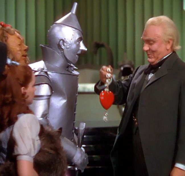 The Tin Man's new "heart" was really a symbol of the change that had already happened in him.  Perhaps that is not too different from what happens in the heart transplant God accomplishes in His people.