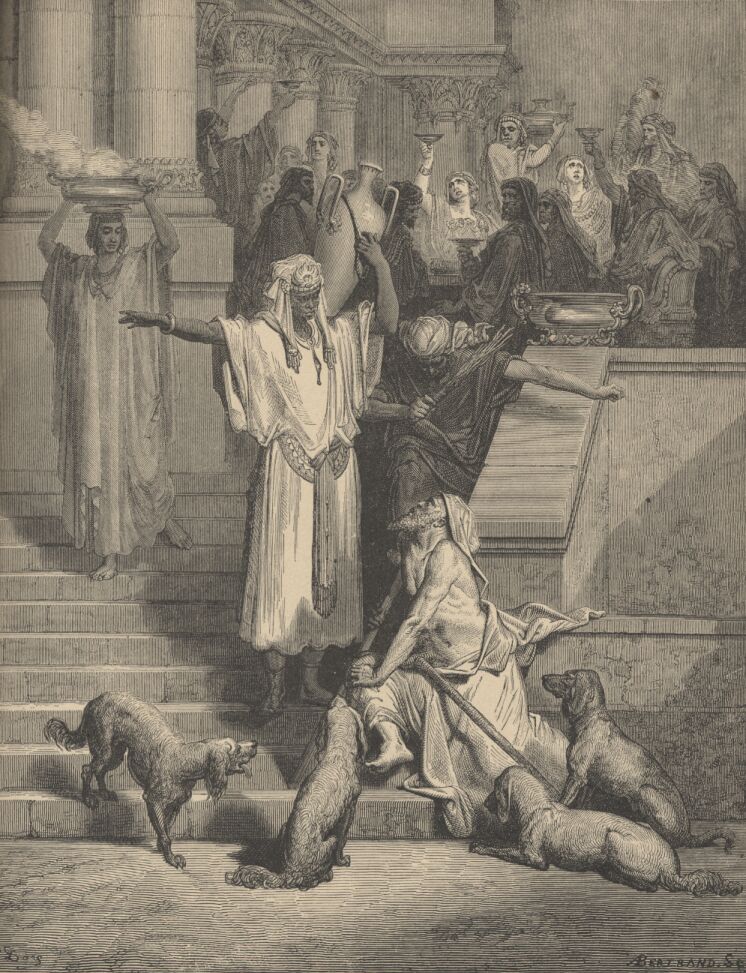 In the parable of Lazarus and the Rich Man, Yeshua  admonished His listeners to pay attention to Moses and the Prophets.  That admonishment is applicable today, particularly since Moses gave the first prophecies about the restoration of all Israel.  (Gustave Doré, Lazarus and the Rich Man.)