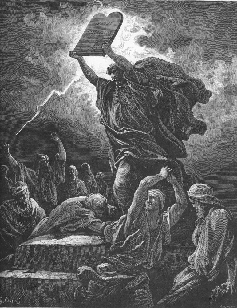 Moses Breaking the Tablets of the Law Gustave Doré