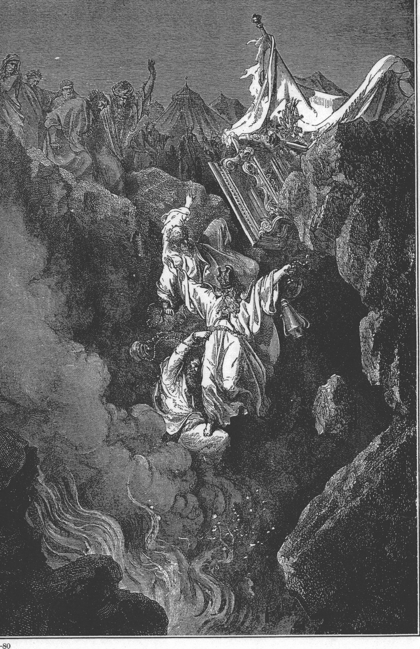 Death of Korah, Dathan, and Abiram Gustave Doré